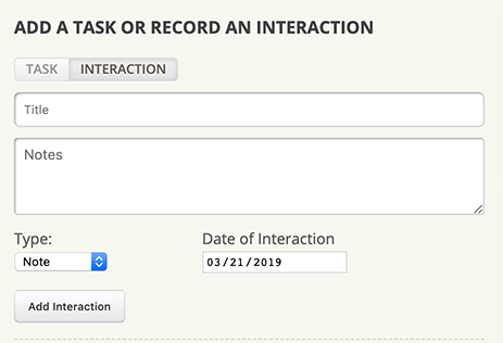 Add Interaction