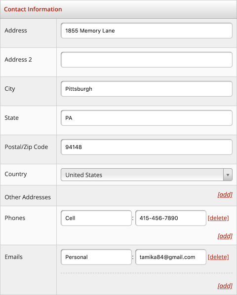 Contact Information